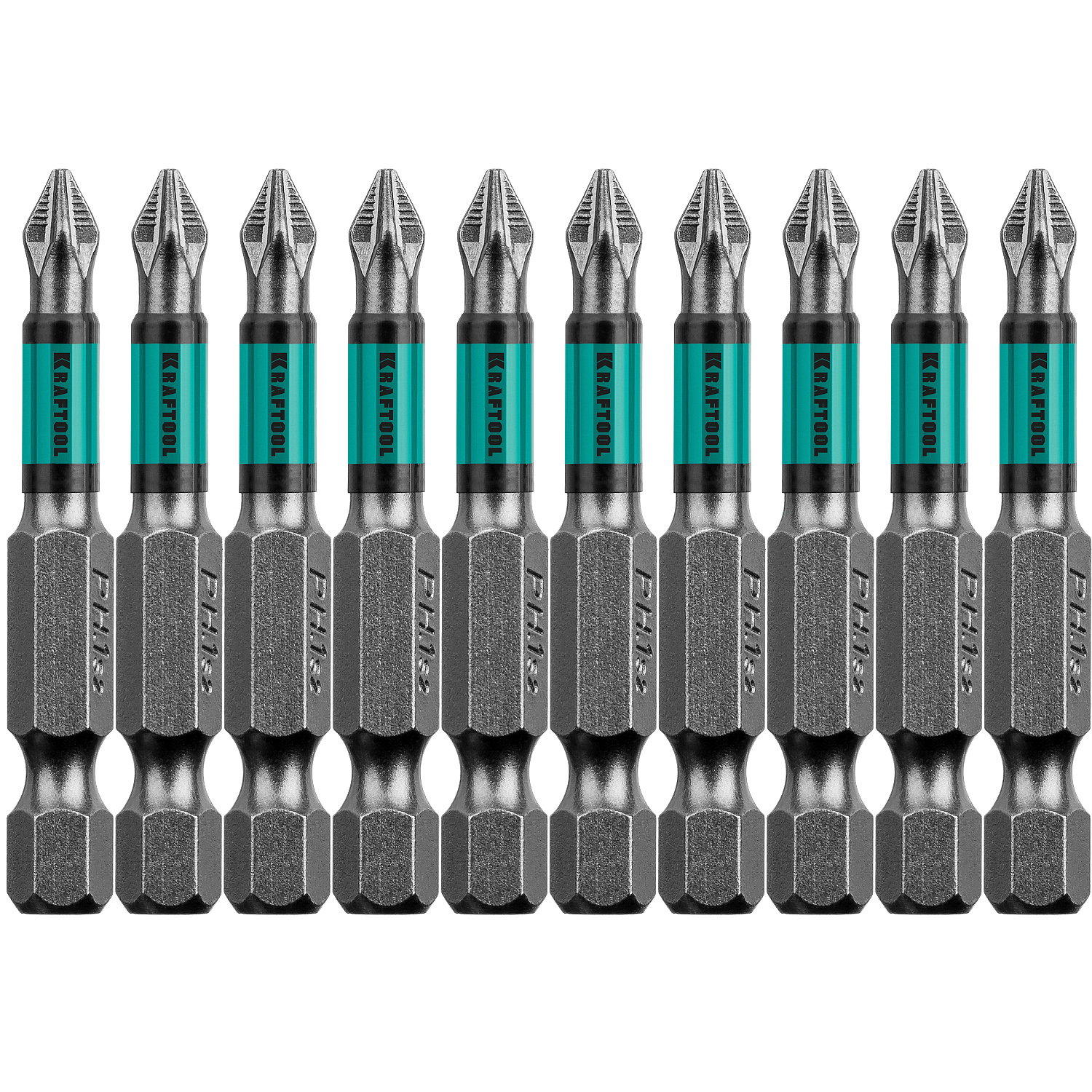 Биты, PH1, 50 мм, тип хвостовика E 1/4", 10 шт в блистере, Optimum Line KRAFTOOL