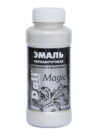 Эмаль акриловая перламутр серебро DALI DECOR MAGIC (0,25л) ТМ Рогнеда