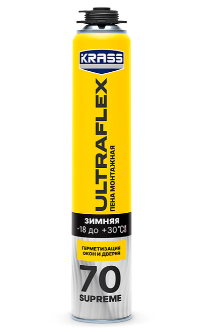 Пена монтажная зимняя 70 Ultraflex, ТМ KRASS (1/12шт)