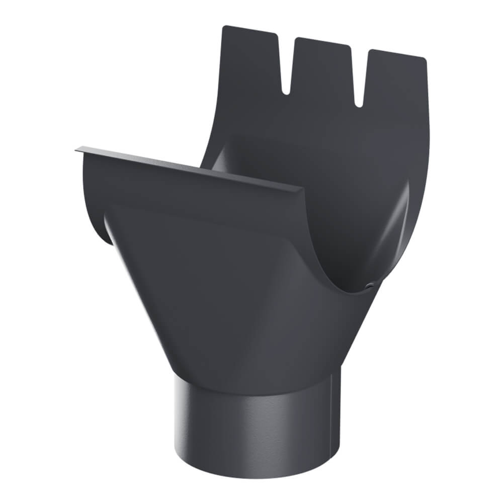 Воронка желоба 125*90мм Cерый графит RAL 7024 ТМ OSNO (24 шт/уп)