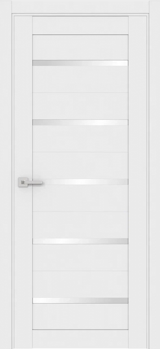 Дверное полотно экошпон Белый бланко 700 Ritz L1 стекло (мателюкс) пленка ПВХ Fusion FRANT