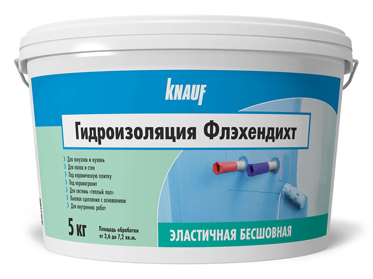 Гидроизоляция Флехендихт без битума 5кг ТМ Knauf (1/100)