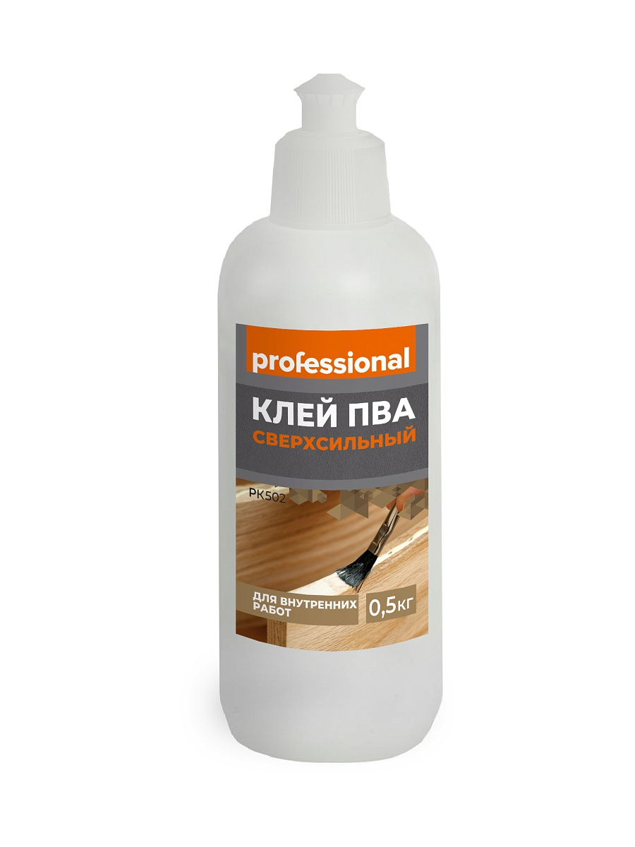 Клей ПВА сверхсильный (0,5кг) ТМ Professional PК502