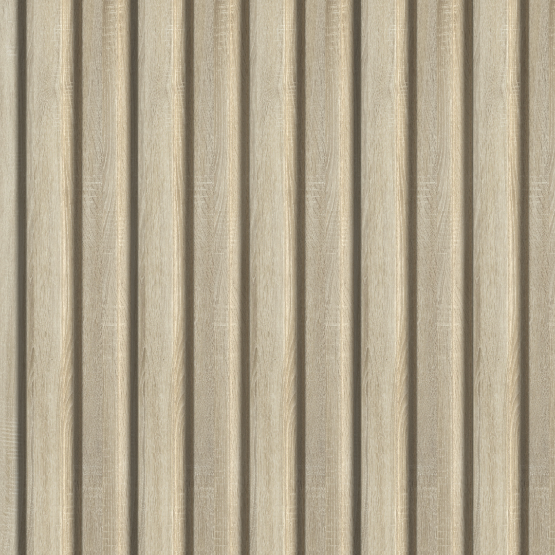 Панель Стеновая Реечная МДФ 2700*119*16 Beats (Битс) Стандарт Дуб Сонома ТМ STELLA (1/4шт) 