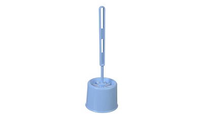 Комплект для туалета с подставкой Эконом 120x170x120 мм, голубой 2/30