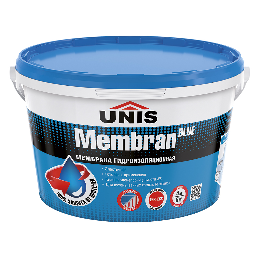 Мембрана гидроизоляционная BlueMembran 4 кг ТМ UNIS