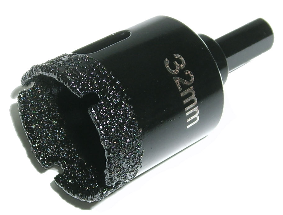 Коронка алмазная по керамограниту 32мм PROFI (керамика, стекло)