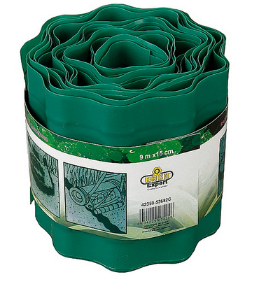 Лента бордюрная, зеленая, 15 см х 9 м, RACO