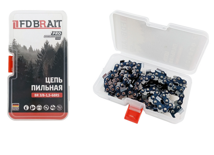 Цепь пильная BR 3/8-1,5-68 RS PRO немецкая сталь (Футляр)