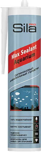 Герметик силиконовый для аквариумов бесцветный (290мл) ТМ Sila PRO Max Sealant (1/25шт)