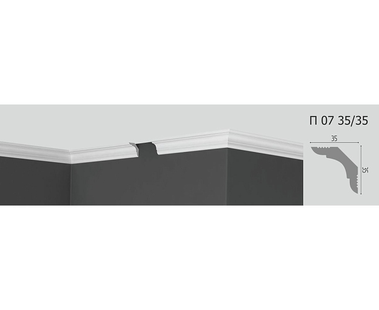 Плинтус потолочный Де-Багет П 07 35/35(100шт)