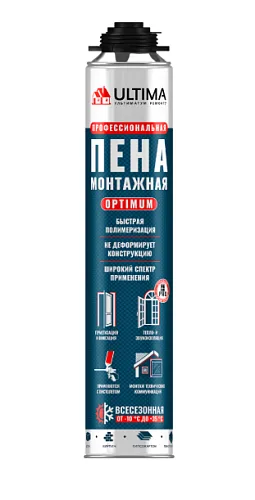 Пена монтажная профессиональная всесезонная (700мл) ТМ OPTIMUM ULTIMA PRO (1/12шт)