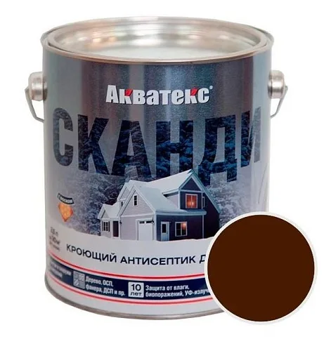 Пропитка по дереву Антисептик Акватекс Сканди лакрица (2,5л) ТМ Рогнеда
