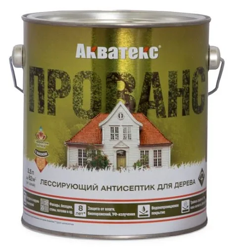 Пропитка по дереву Антисептик Акватекс Прованс ваниль (2,5л) ТМ Рогнеда