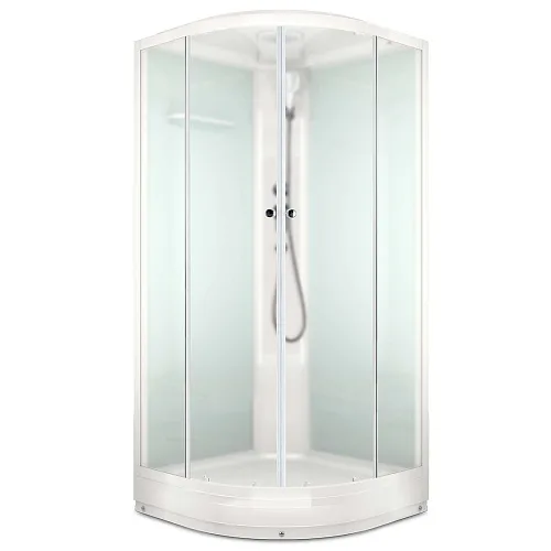 Душевая кабина Domani-Spa Delight Slim 99 (90*90*218) низ. поддон, душ светлые стенки, матовые стекла, с/эл