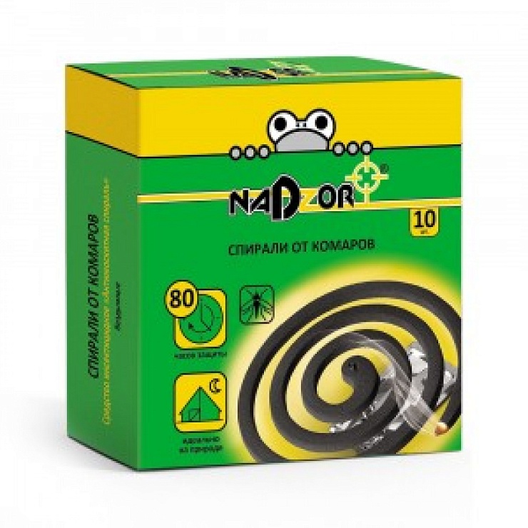 Спирали от комаров без запаха(10шт) Nadzor