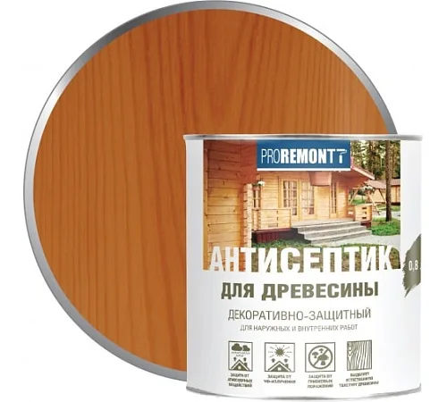Proremontt антисептик деревозащитное средство тик 0,8л, Лакра