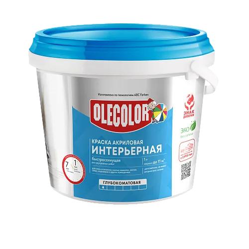 Краска водно-дисперсионная интерьерная (14.0 кг / 8.75 л) OLECOLOR