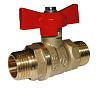 Кран шаровой бабочка 20 (3/4") НР Галлоп PN40