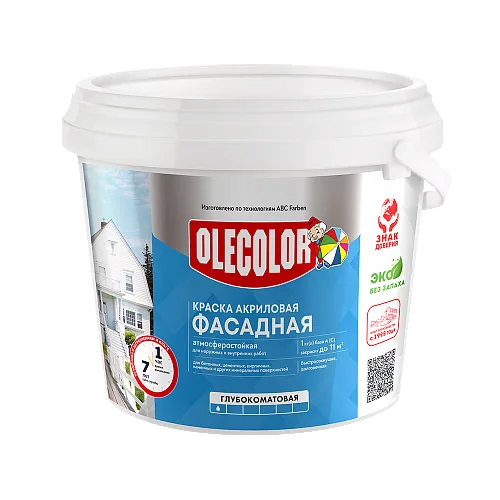 Краска водно-дисперсионная фасадная (14.0 кг / 8.75 л ) OLECOLOR