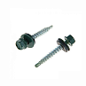 Саморез кровельный 4,8*35 Зеленый мох RAL 6005 (250шт) коробка №2