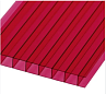 Сотовый поликарбонат Гранат  6мм 6*2,1м. (пр.0,78кг/м2) Rational 