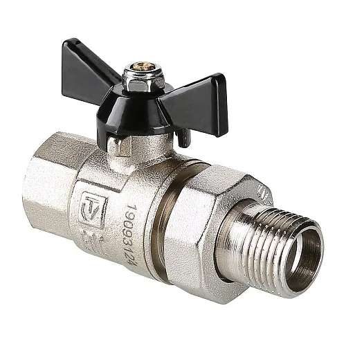Кран шаровой бабочка 20 (3/4") ВР-НР с удлинителем усиленный VALTEC PERFECT