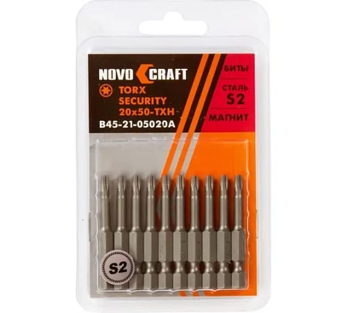 Бита Novocraft Torx SЕCURITY 20 x 50 TXH (слайдер 10 шт.)