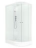 Душевая кабина Domani-Spa Delight Slim 128L 120*80*218 белые стенки, сатин матовое стекло, с электрикой, низкий поддон 