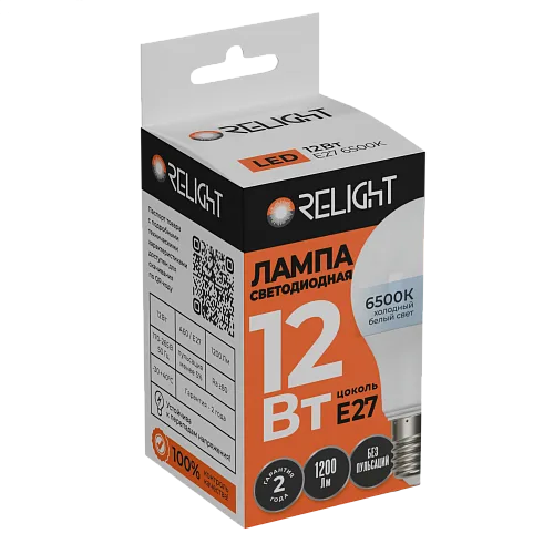 Лампа диод A60 12Вт Е27 6500К 1200Лм Relight (10/100)