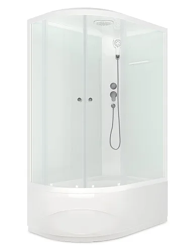 Душевая кабина Domani-Spa Delight Slim 128 R 120*80*218, н/п, б/ст, с/мат/стек, б/эл