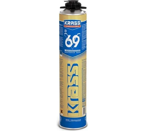 Пена монтажная зимняя Professional V69 пистолетная (1/12шт) ТМ KRASS