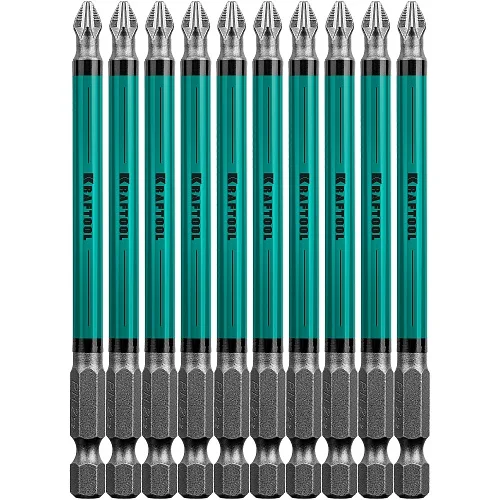 Бита, PH2, 100 мм, тип хвостовика E 1/4", Optimum Line KRAFTOOL (1/10)