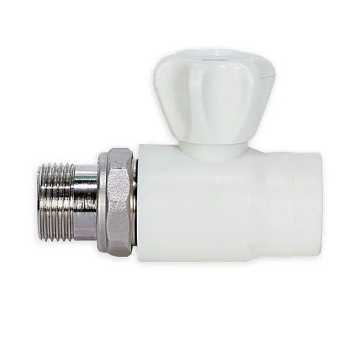 ПП Кран шаровой для радиатора прямой с НР 25*3/4 Meerplast (5/40)