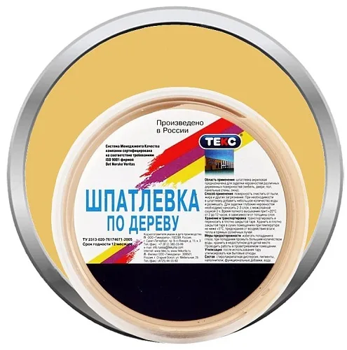 Шпатлевка по дереву сосна Ре-Файн (0,75кг) ТМ Текс (1/16шт)