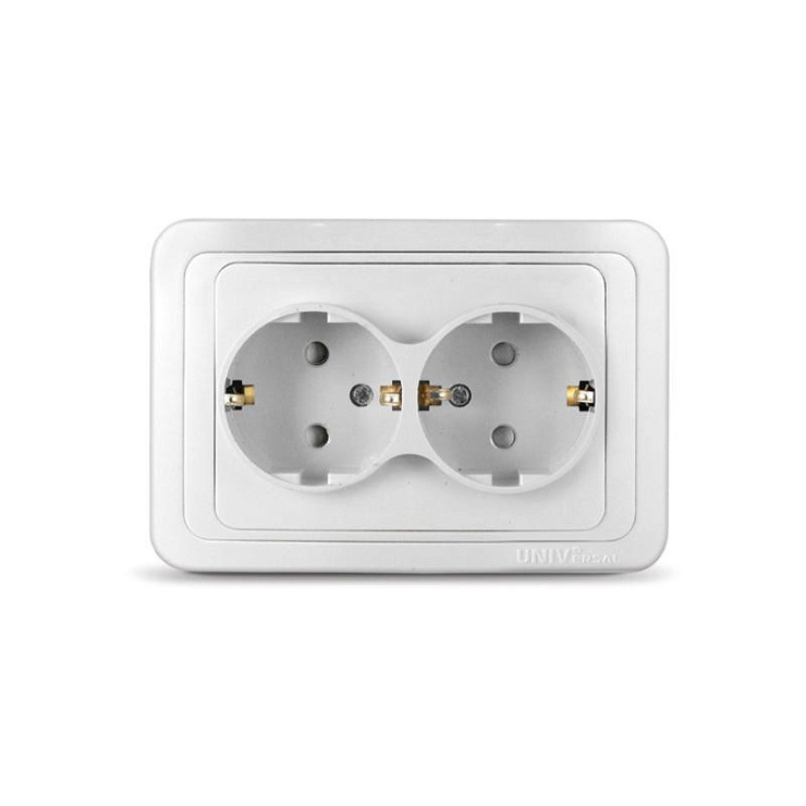 Розетка 2- СП з/к (10/200) В0128 Валери