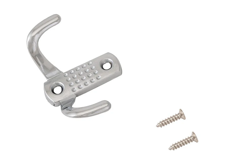 Крючок мебельн. двух-рогий 212 B хром