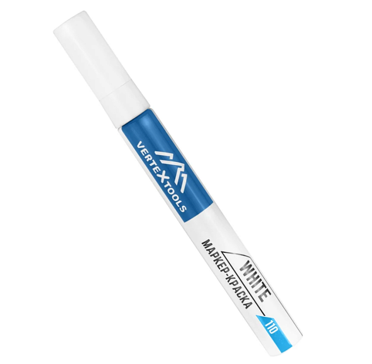 Маркер краска лаковый БЕЛЫЙ 2-4мм VertexTools