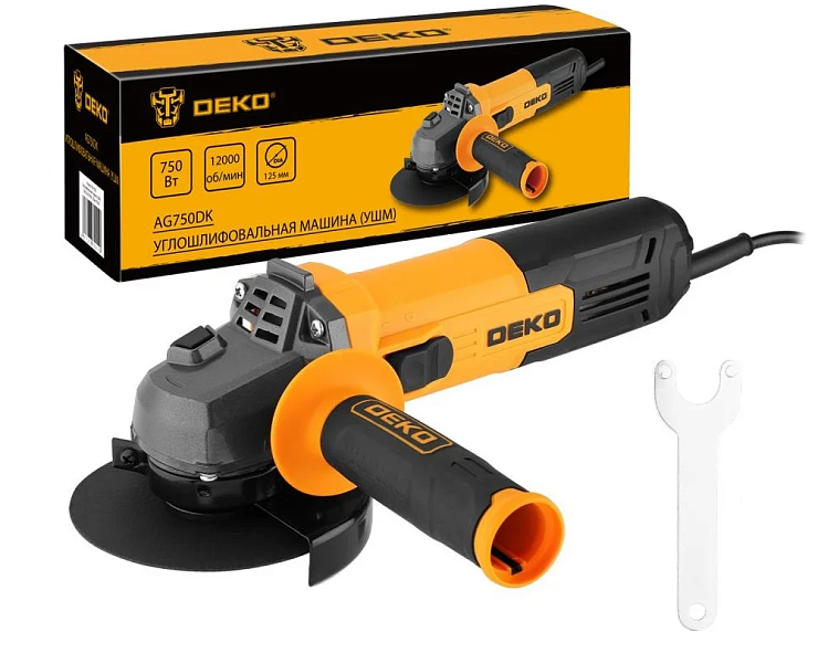 Углошлифовальная машина (УШМ) DEKO AG750DK, 125мм, 750 Вт