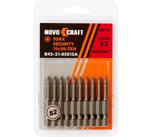 Бита Novocraft Torx SЕCURITY 15 x 50 TXH (блистер 10 шт.)