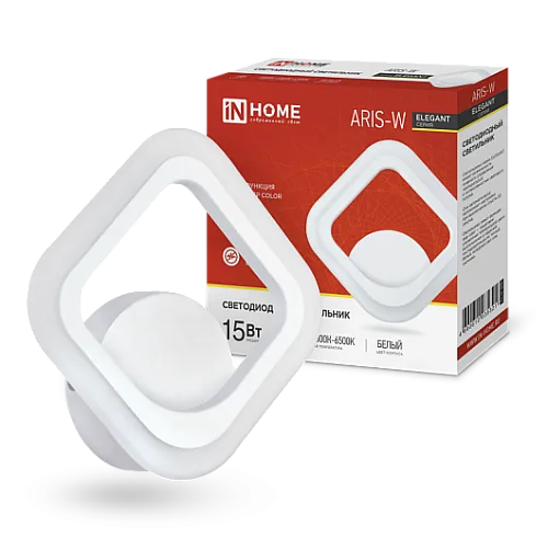 Светильник светодиодный бра ELEGANT ARIS-15W 15Вт 3000-4000-6500К 1050Лм IP40 STEP COLOR белый InHome