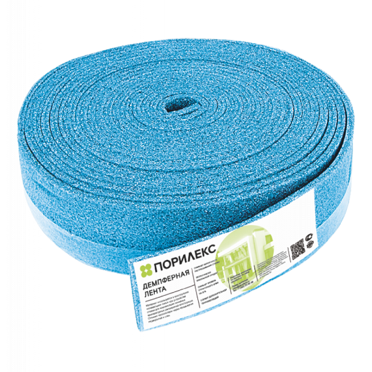 #Демпферная лента Порилекс НПЭ 8*100*15м голубой