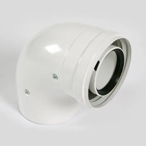 Колено коаксиальное 80/125 90 градусов для котла 40 кВт Mizudo