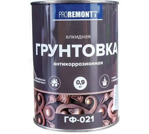 Грунт ГФ-021 PROREMONTT красно-коричневый 0,9кг