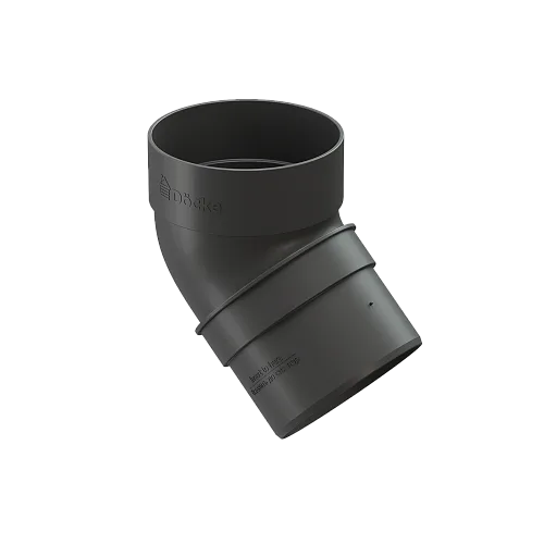 Docke STANDARD Колено 80 мм * 45˚ (Серый 7024)			