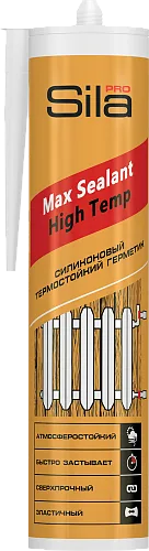 Герметик силиконовый термостойкий красный (290мл) ТМ Sila PRO Max Sealant (1/25шт)