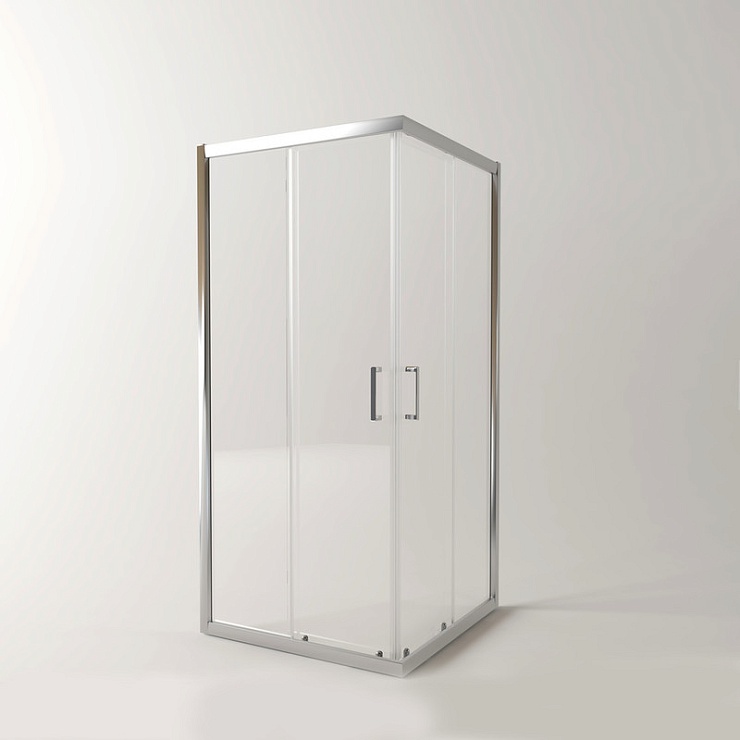  Душевое ограждение 90х90х185 трапеция (б/поддона), прозрачное стекло