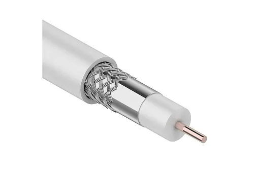 Кабель коаксиальный PROconnect LIGHT RG-6U, 75Ом, CCS/AI/AI 32%  бухта 100м белый
