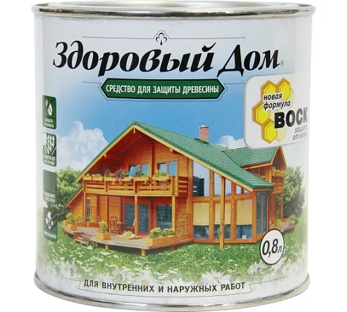 Здоровый Дом деревозащитное средство Дуб 0,8л Лакра