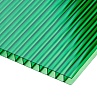 Сотовый поликарбонат Зеленый  4мм 6*2,1м. (пр.0,47кг/м2) Rational 